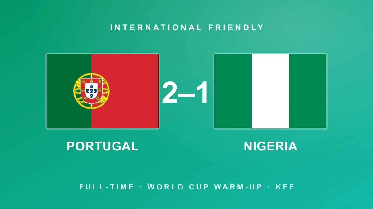 Ronaldo misfires but Portugal beat Nigeria in final World Cup warm-up