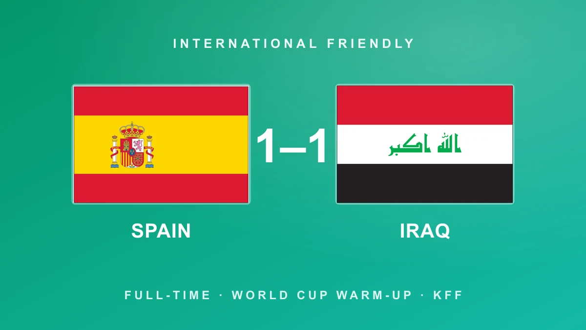 Iraq hold Yamal-less Spain in World Cup sendoff