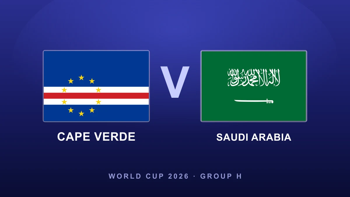 Preview: Cape Verde vs Saudi Arabia